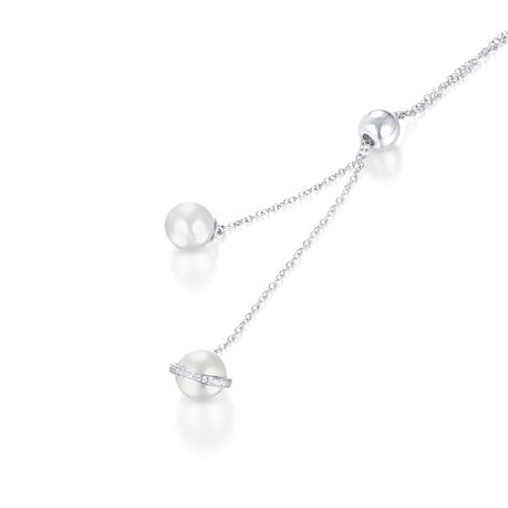 Dhia Pearl S925 Necklace with Crystals from Swarovski