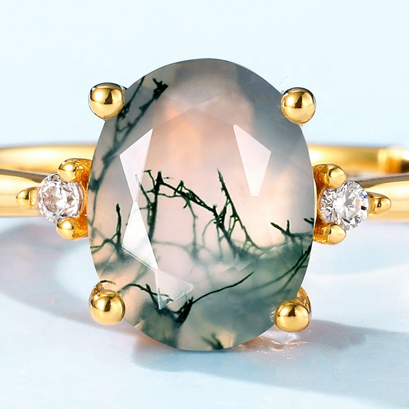 Classic Oval Four-Claw Adjustable - Silver