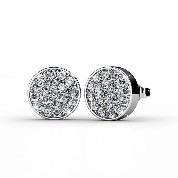 Dhia Pave Stud Earrings embellished with Crystals from Swarovski