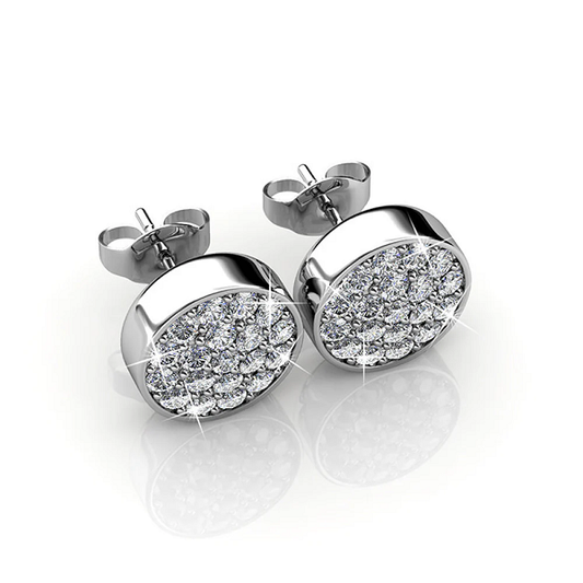 Dhia Pave Stud Earrings embellished with Crystals from Swarovski