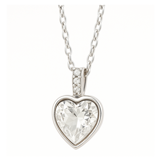 Dhia Heart Necklace with crystals from Swarovski