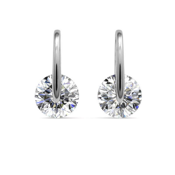 Elegant Hook Drop Earrings Set embellished with Swarovski crystals