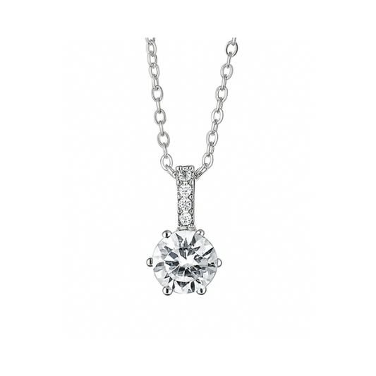 S925 Solitaire Necklace with Swarovski Crystals