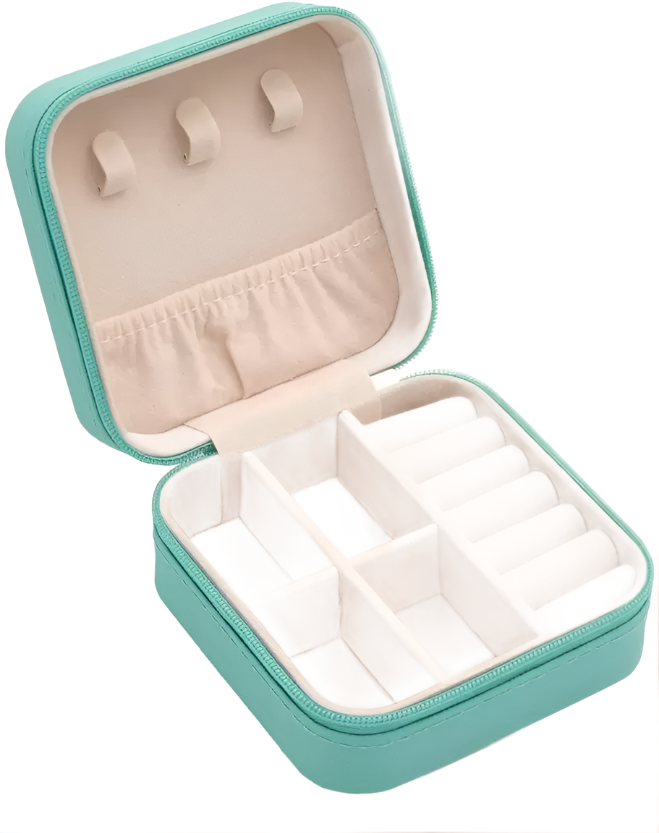 Blue Square Jewellery Case