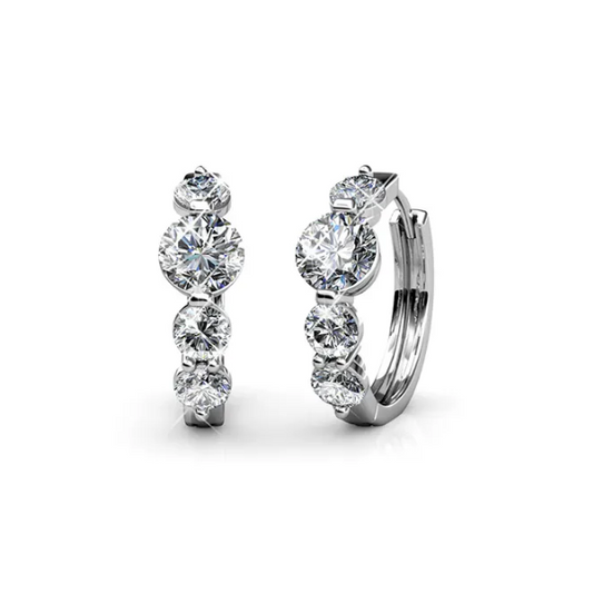 Dhia Hoop Princess Earrings embellished with Crystals from Swarovski