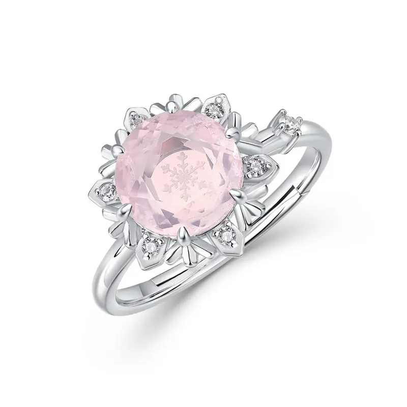 🆕 Natural Rose Quartz Snowflake