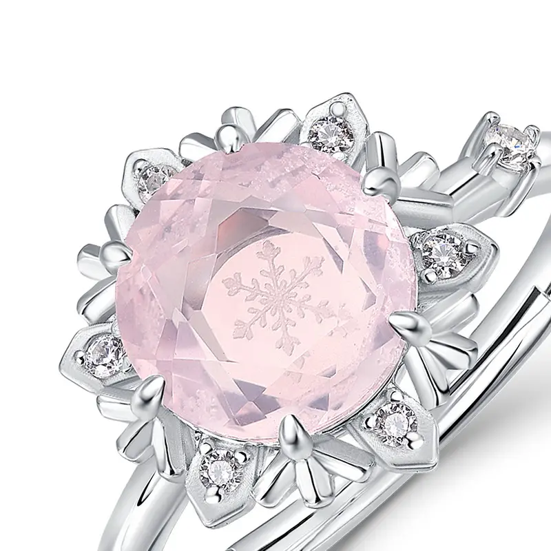🆕 Natural Rose Quartz Snowflake