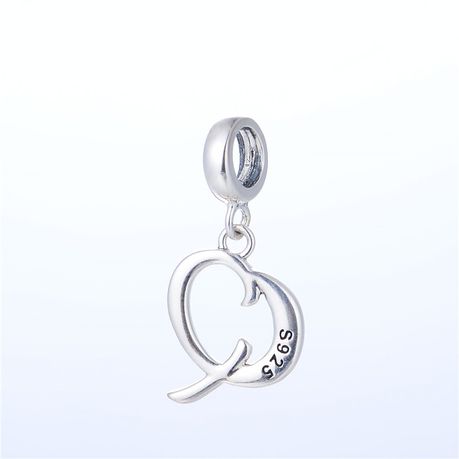 S925 Alphabet Letter Q Charm/Pendant