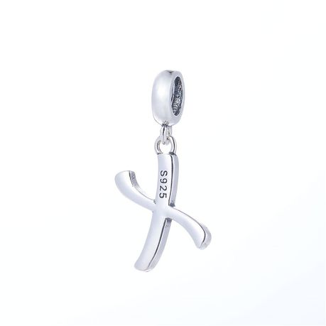 S925 Alphabet Letter X Charm/Pendant