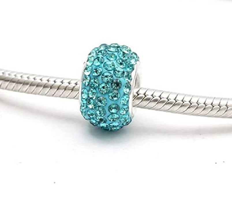 Dhia Pave Blue Charm or Pendant