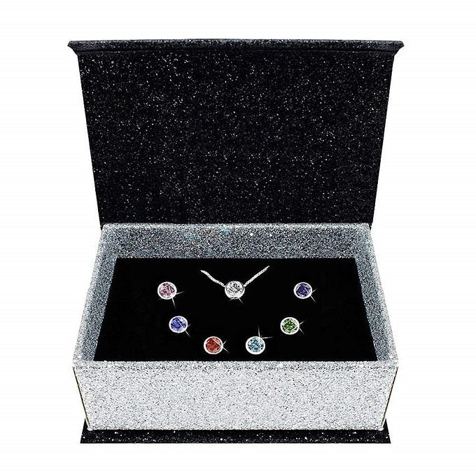 7 Day Pendant Box SetIntroducing the 7-Color Swarovski Interchangeable Pendant Set, complete with an 18K white gold-plated chain. This beautifully crafted jewelry set is made from highlyPendants8004Dhia Jewellery7 Day Pendant Box Set