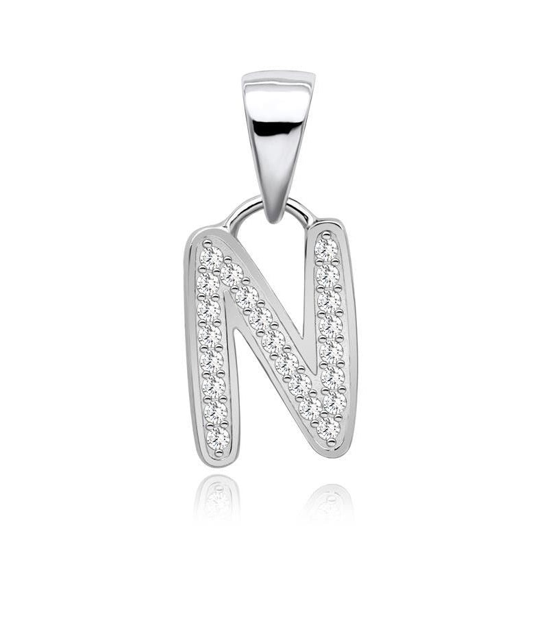 S925 Alphabet N Pendant