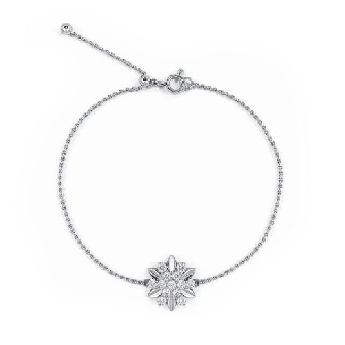 Dhia Flower Bracelet – S925 Sterling Silver with Swarovski Zirconia