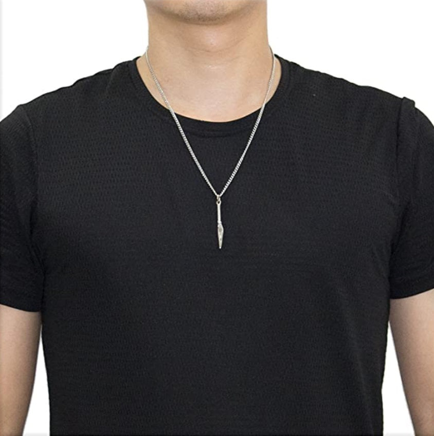 Kunai Steel Spear Pendant Necklace