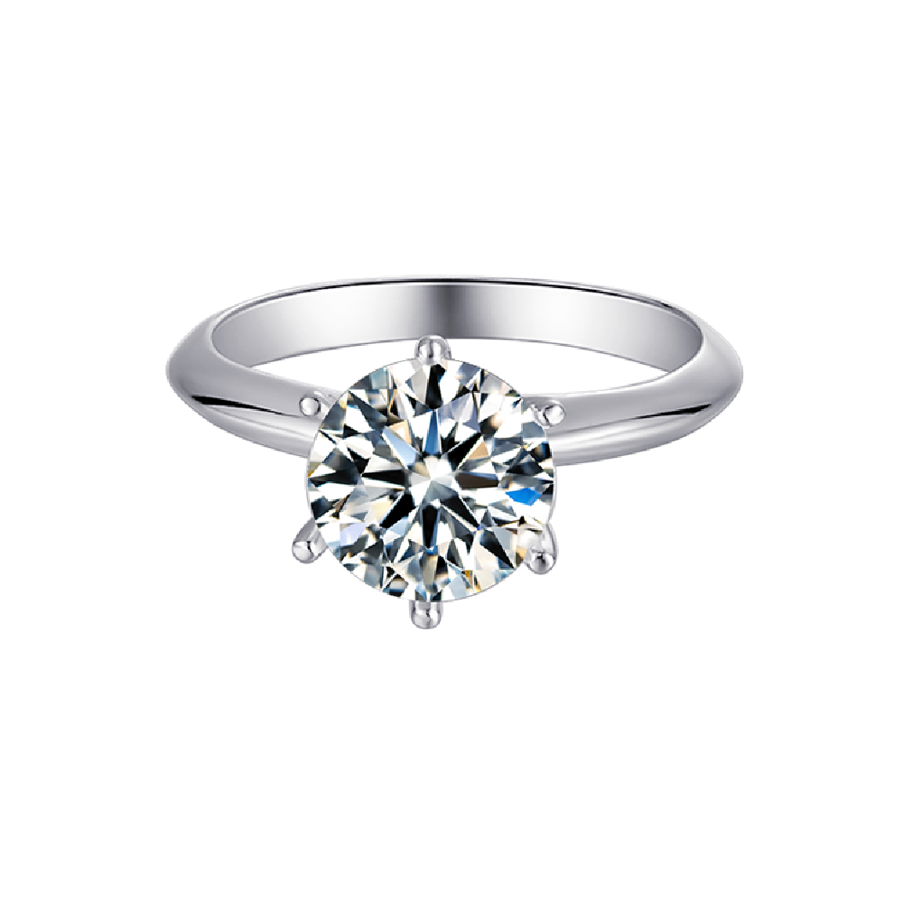 3.0ct Moissanite Solitaire 6 Prong Ring