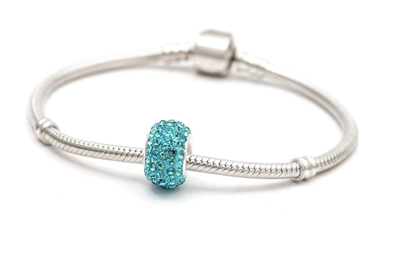 Dhia Pave Blue Charm or Pendant