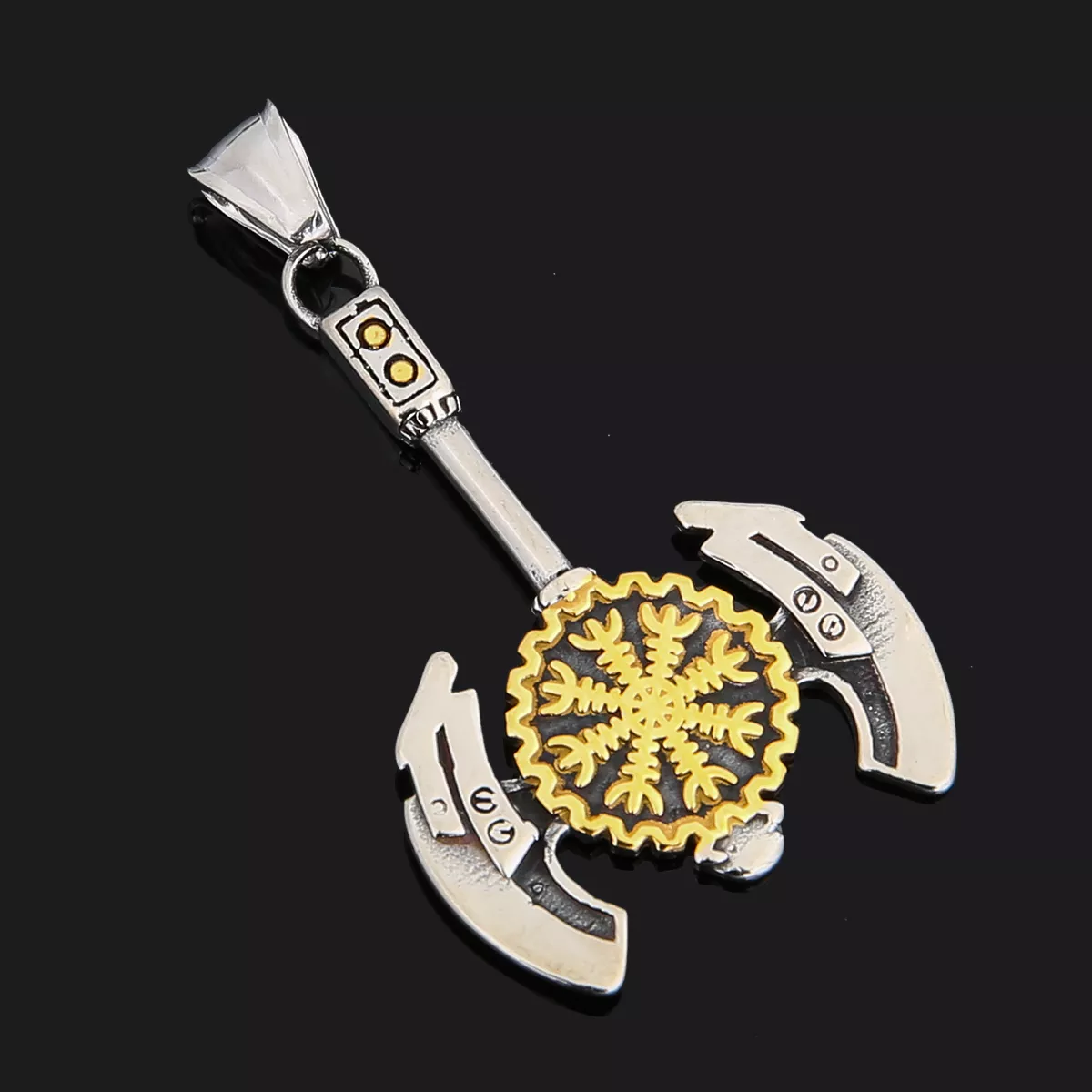 Vegvisir Viking Battle Axe- Gold