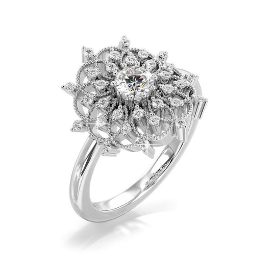 Dhia Mandala Ring Embellished with Swarovski Zirconia