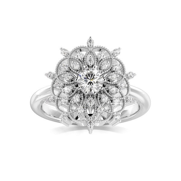 Dhia Mandala Ring Embellished with Swarovski Zirconia