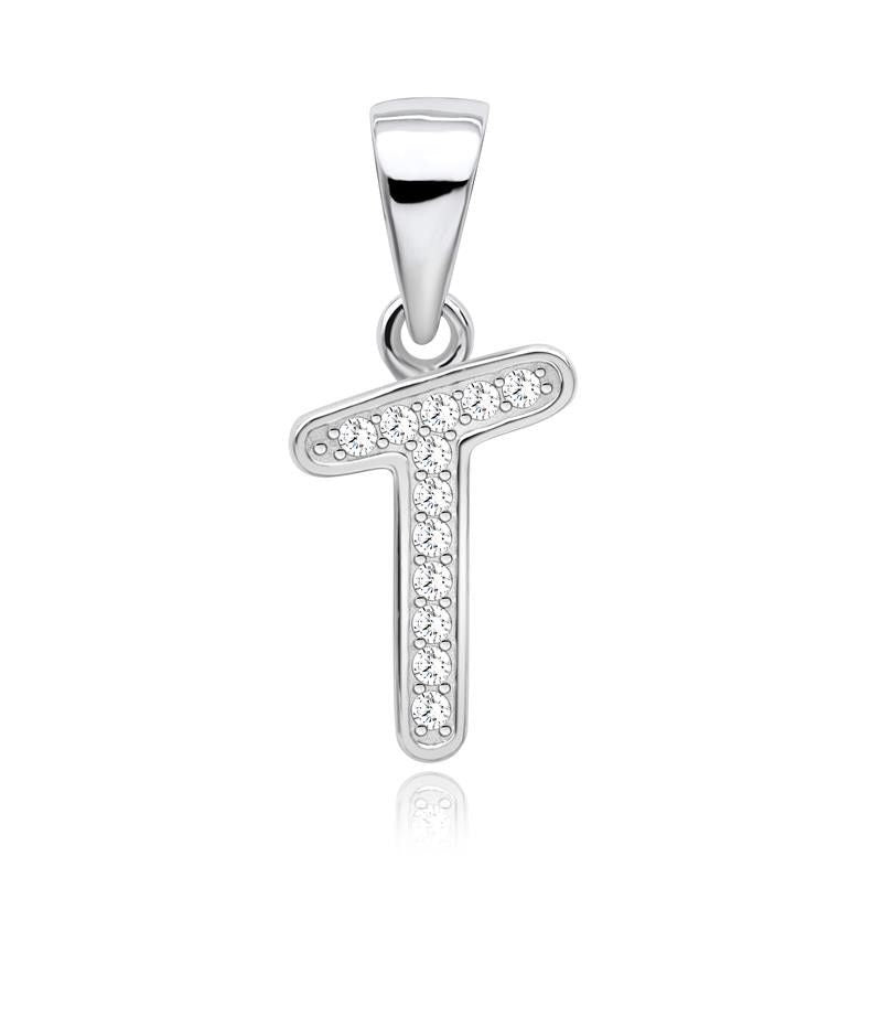 S925 Alphabet T Pendant