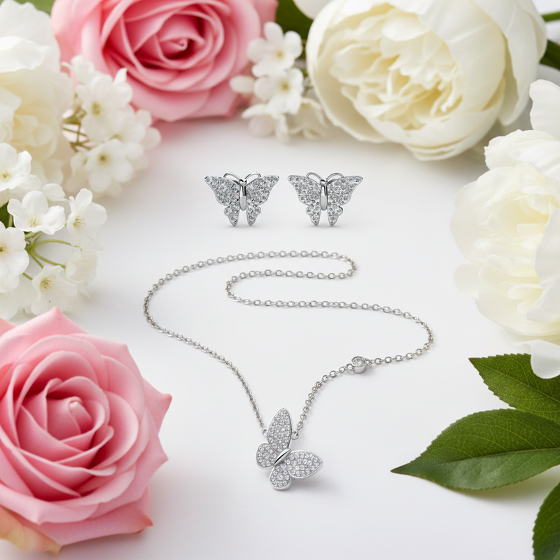 Jewellery gift sets South Africa — coordinated necklace and earring sets gift-wrapped — Dhia Jewellery