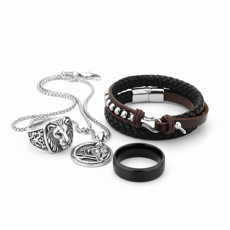 Men's jewellery South Africa — tungsten rings and stainless steel bracelets — Dhia Jeweller
