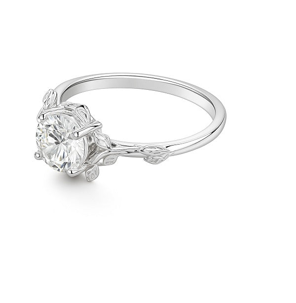 2CT Moissanite S925 Leaf Design Ring