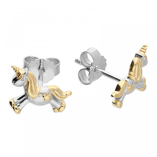 S925 and 18ct Gold Vermeil Unicorn Ear Studs