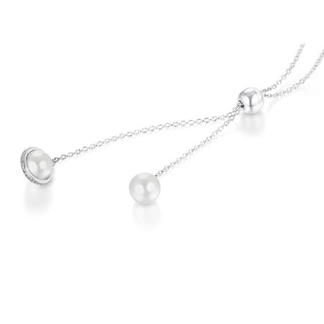 Dhia Pearl S925 Necklace with Crystals from Swarovski