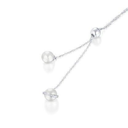 Dhia Pearl S925 Necklace with Crystals from Swarovski