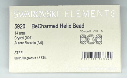 Swarovski Elements 5920 Helix Crystal - Aquamarine