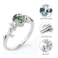 1,25ct Silver Leaf Solitaire in Green Moss Agate