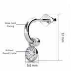 Bella Dangle White Gold Plated Earrings – Embellished with Swarovski® Crystals