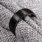 Black Tungsten Carbide Ring with Antler Inner Lining – 8MM Men’s Wedding Band, Comfort Fit, Scratch-Resistant