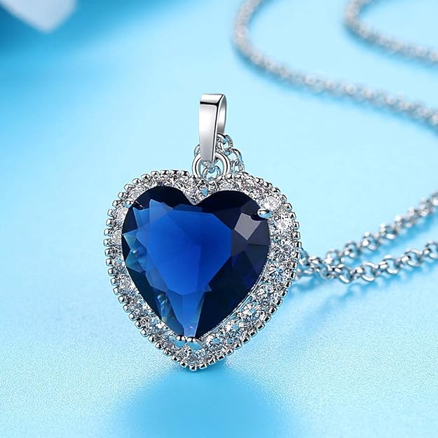 Dhia Blue Heart Necklace