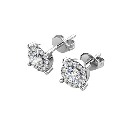 Halo Stud Earrings – Embellished with Swarovski® Crystals | 925 Sterling Silver