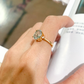 Classic Oval Four-Claw Adjustable - Silver