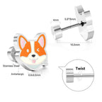 Corgi Earrings Set