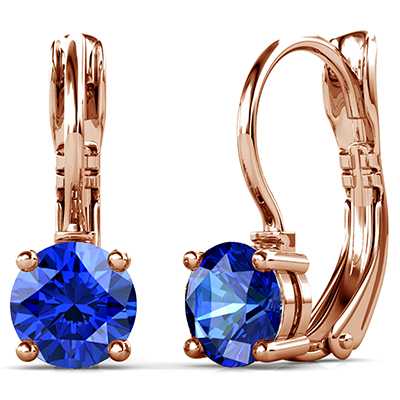 Dhia Elegant Drop Earrings Blue– Embellished with Swarovski® Crystals