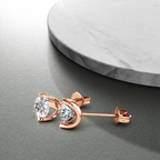 Bella Classic Stud Rose Gold Plated Earrings – Embellished with Swarovski® Crystals