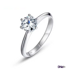 Dhia 1.00Ct Moissanite Solitaire 6-Prong S925 Ring