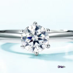 Dhia 1.00Ct Moissanite Solitaire 6-Prong S925 Ring