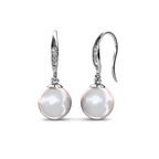 Dhia Cecillia Pearl Drop Earrings for Women – 18K Gold Plated with Swarovski® Crystals