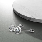 Bella Classic Stud White Gold Plated Earrings – Embellished with Swarovski® Crystals