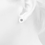 Bella Classic Stud White Gold Plated Earrings – Embellished with Swarovski® Crystals