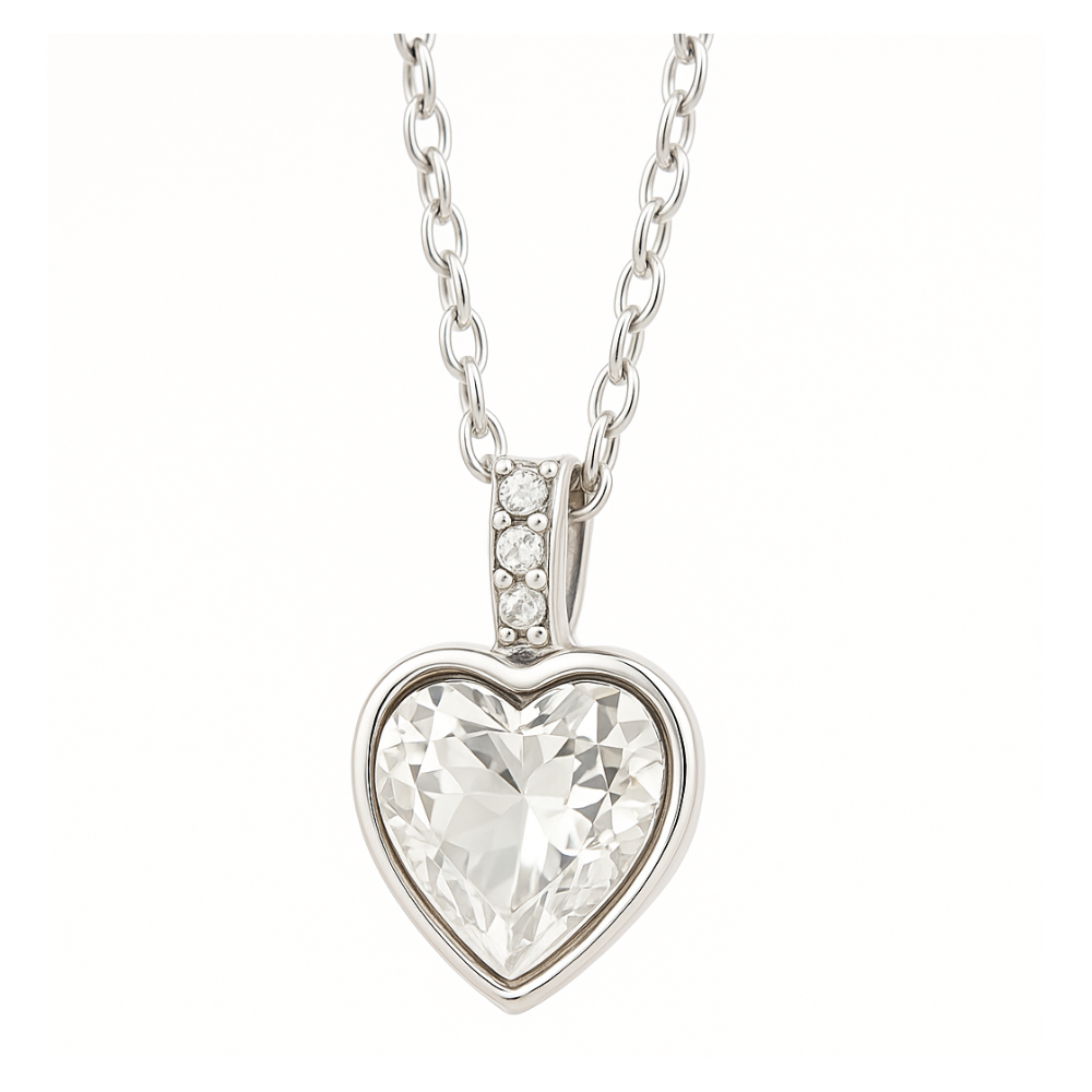 Dhia Heart Necklace with crystals from Swarovski