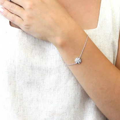 Dhia Flower Bracelet – S925 Sterling Silver with Swarovski Zirconia