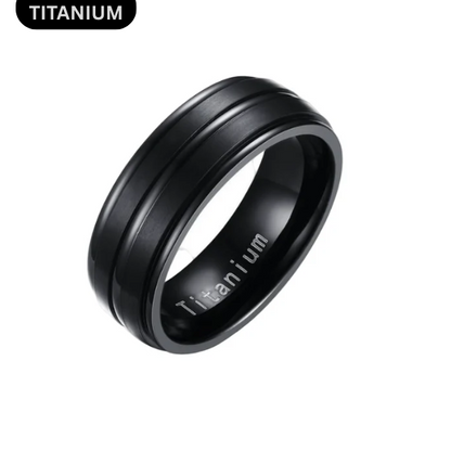 Men’s titanium ring, titanium wedding band, comfort fit titanium ring, hypoallergenic wedding band, lightweight men’s ring, durable men’s jewelry, 8mm titanium ring, modern men’s wedding band, gift-ready titanium ring
