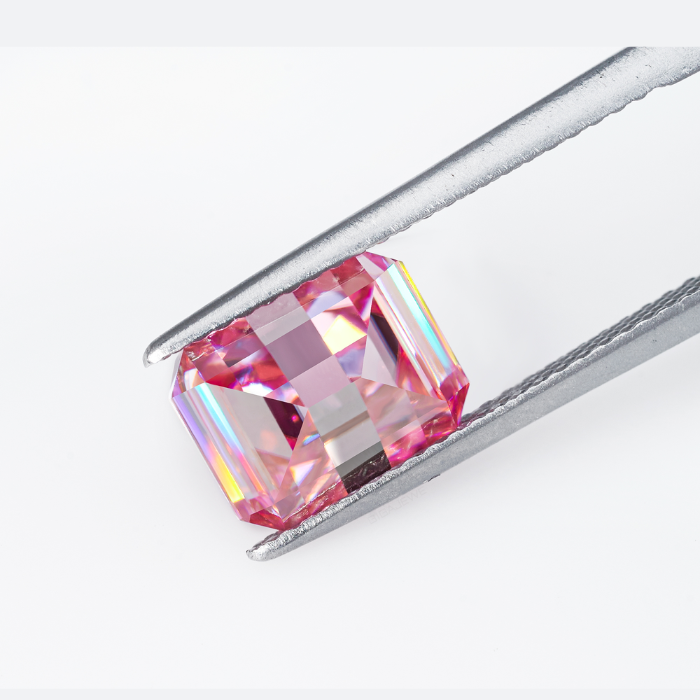 Moissanite - Sakura Pink Pixel Cut