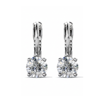 Dhia Elegant Brilliance- White Gold Plated Earrings– Embellished with Swarovski® Crystals